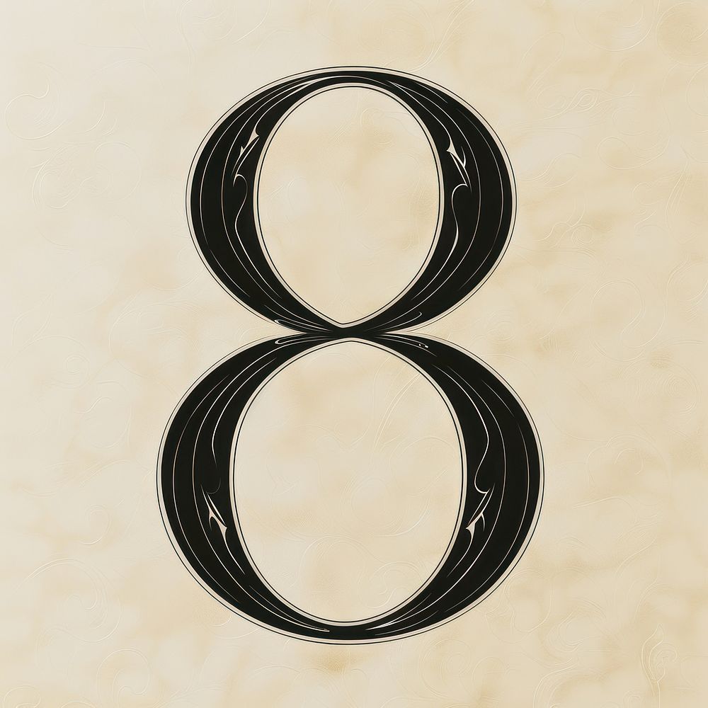 Number 8 alphabet number ampersand symbol.