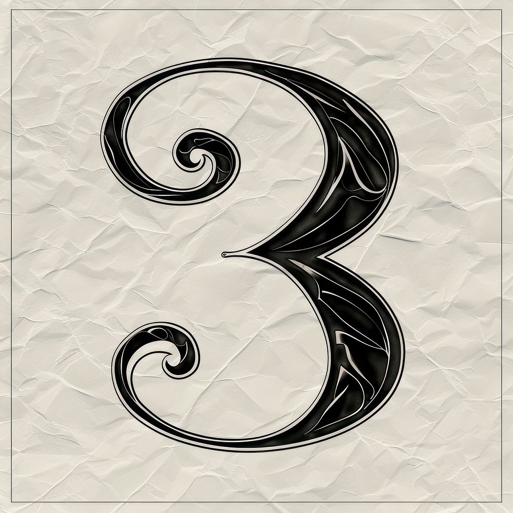 Number 3 alphabet number ampersand symbol.