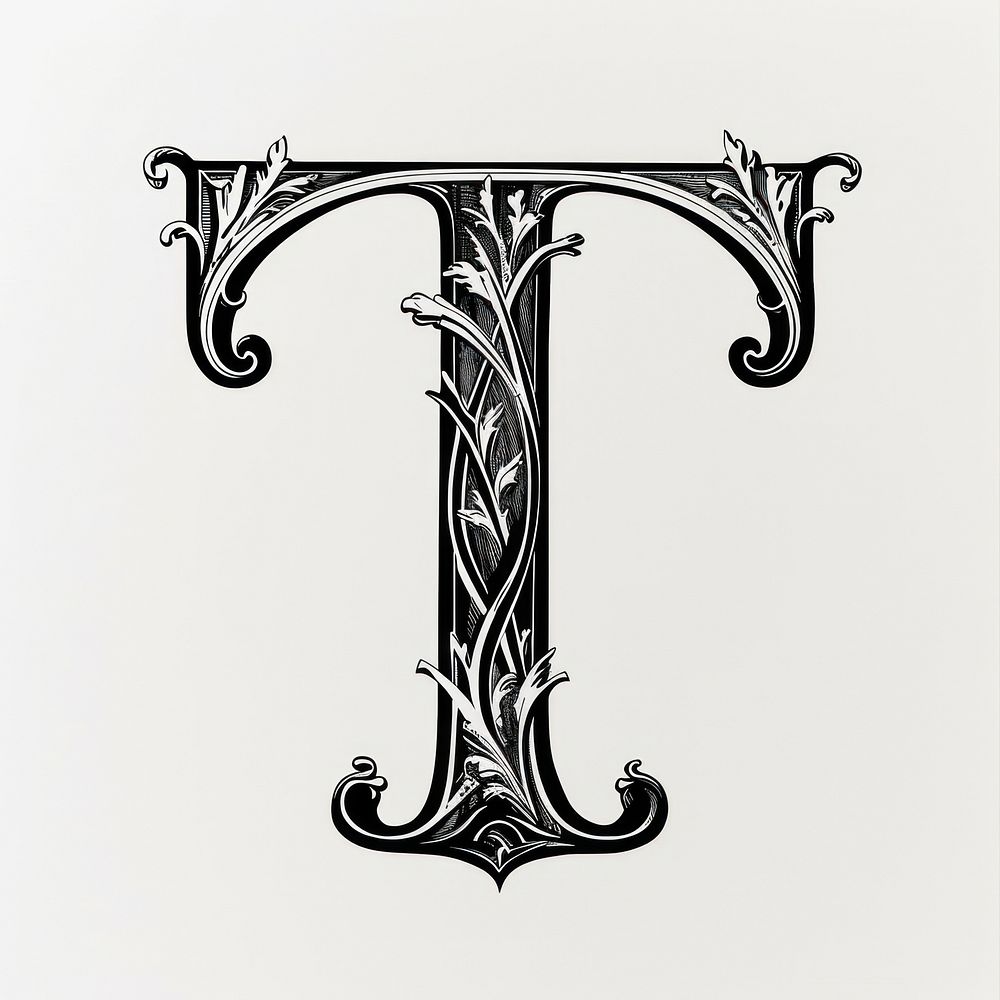 T letter alphabet art electronics furniture.