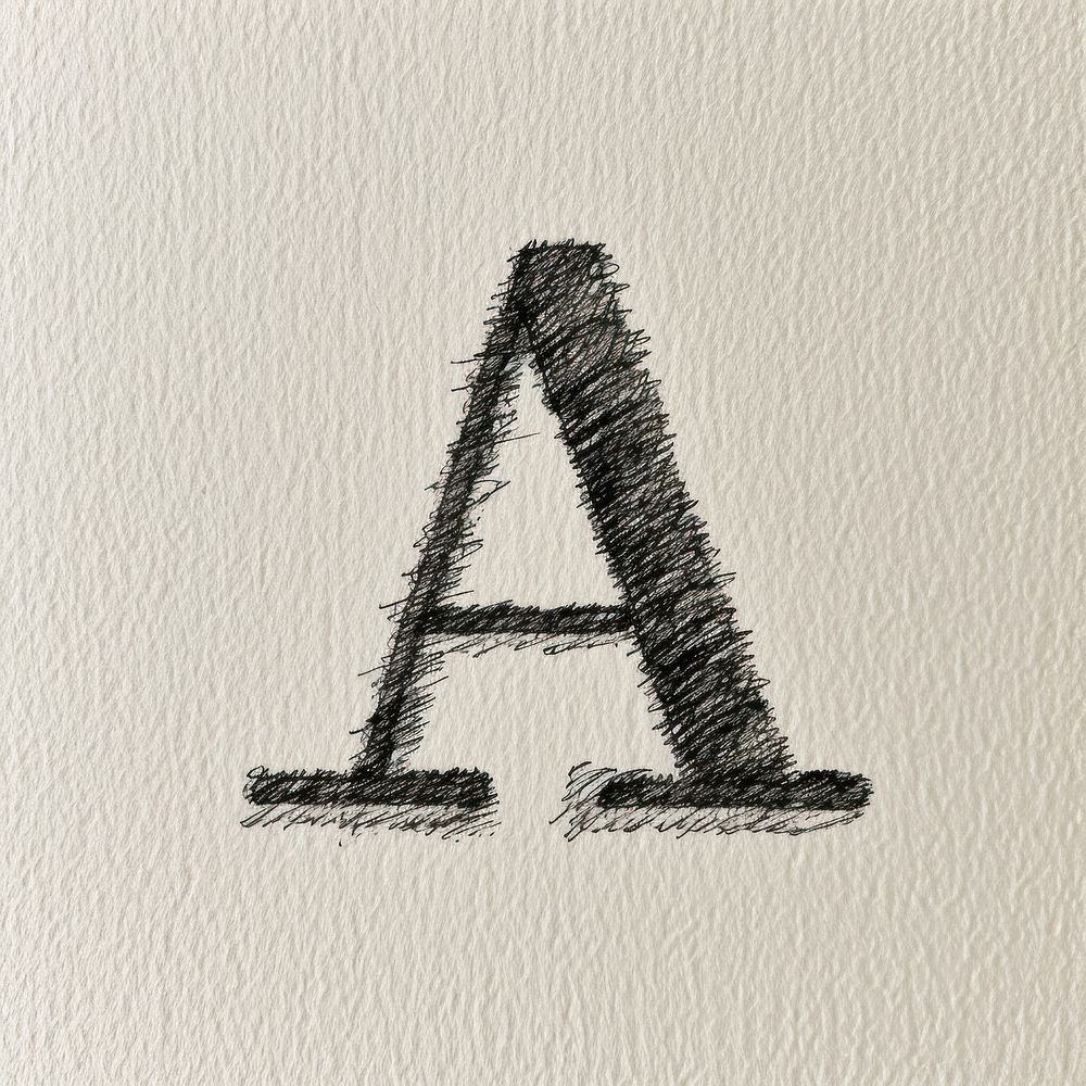 Letter A number font text.