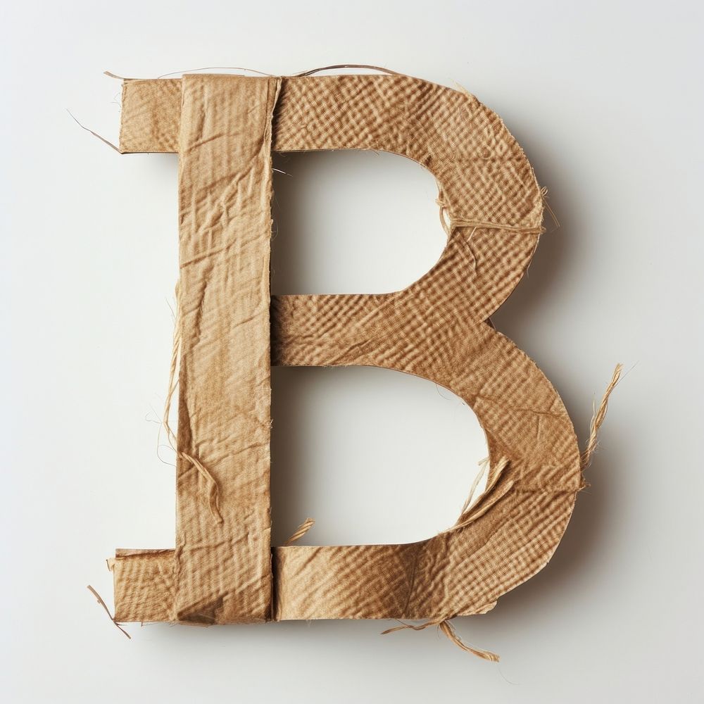 Alphabet B paper text font.