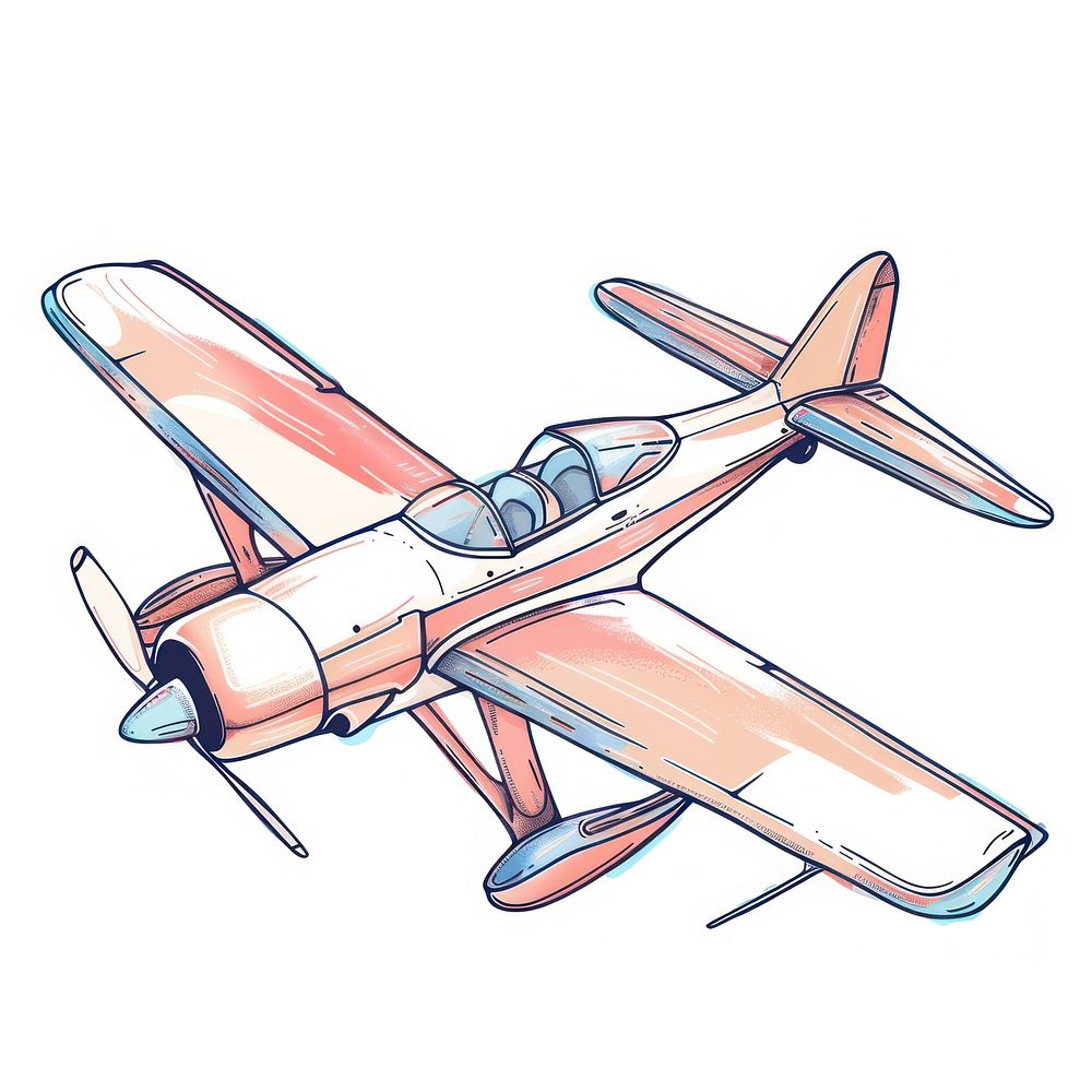 Plane transportation illustrated aircraft.