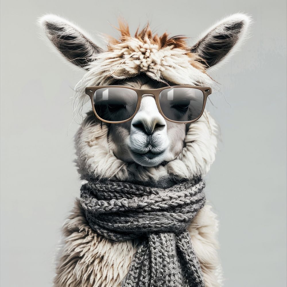 Alpaca animal scarf clothing.