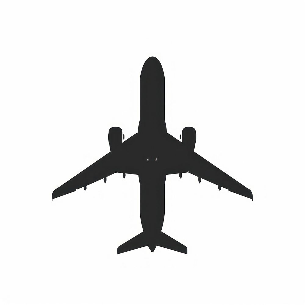 Plane silhouette transportation aircraft.