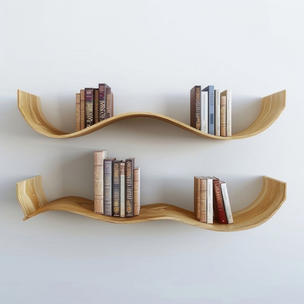 Minimal bookshelf furniture bookcase wood.