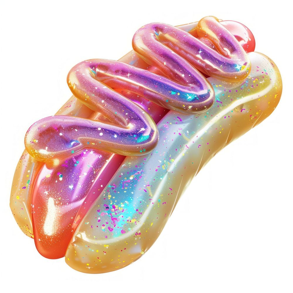 3d jelly glitter hot dog confectionery ketchup sweets.