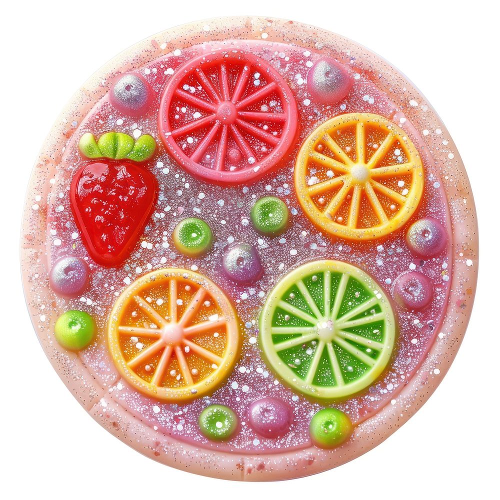 3d jelly glitter pizza confectionery dessert ketchup.
