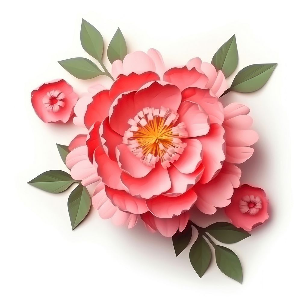 Peony plasticine carnation blossom flower.
