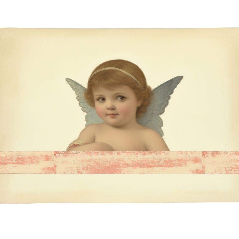 Angel portrait baby representation.