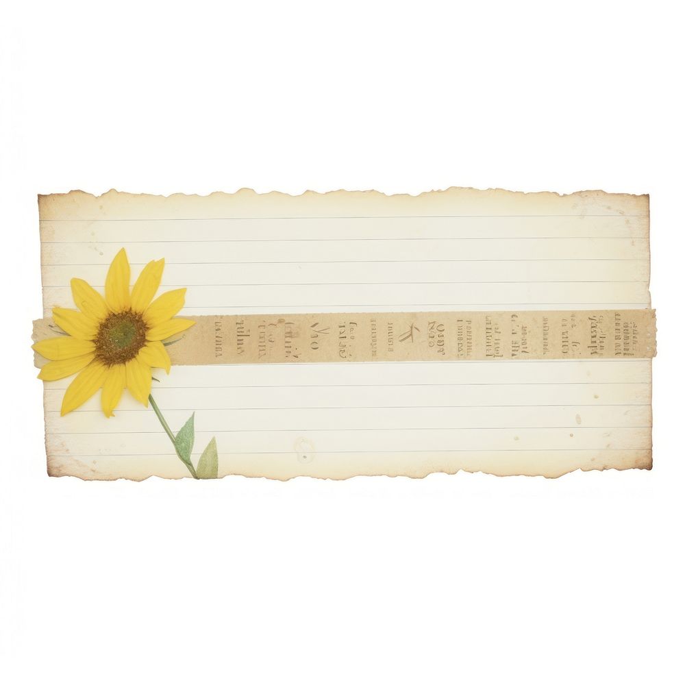 Sunflower paper plant text.