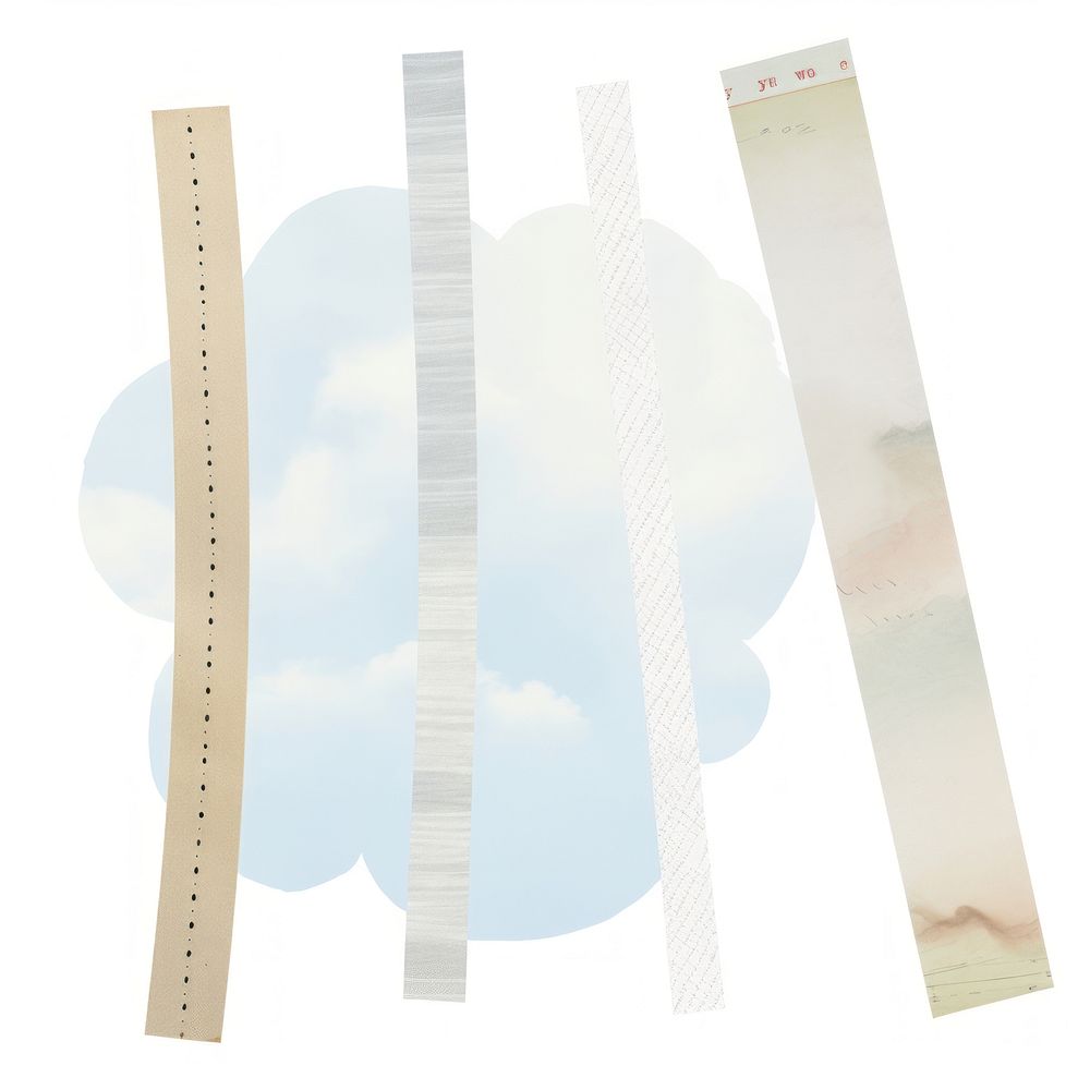Clouds white background panoramic ruler.