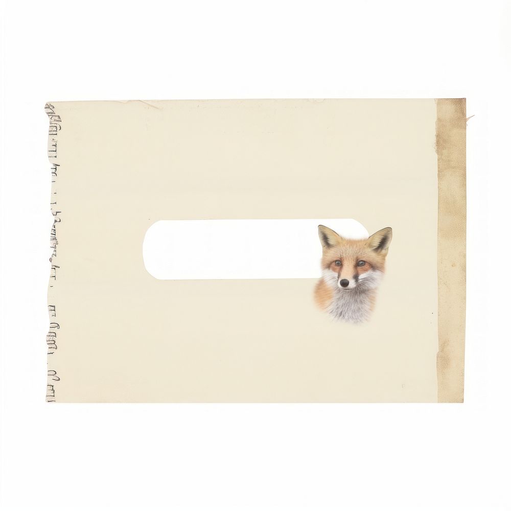 Fox mammal animal paper.
