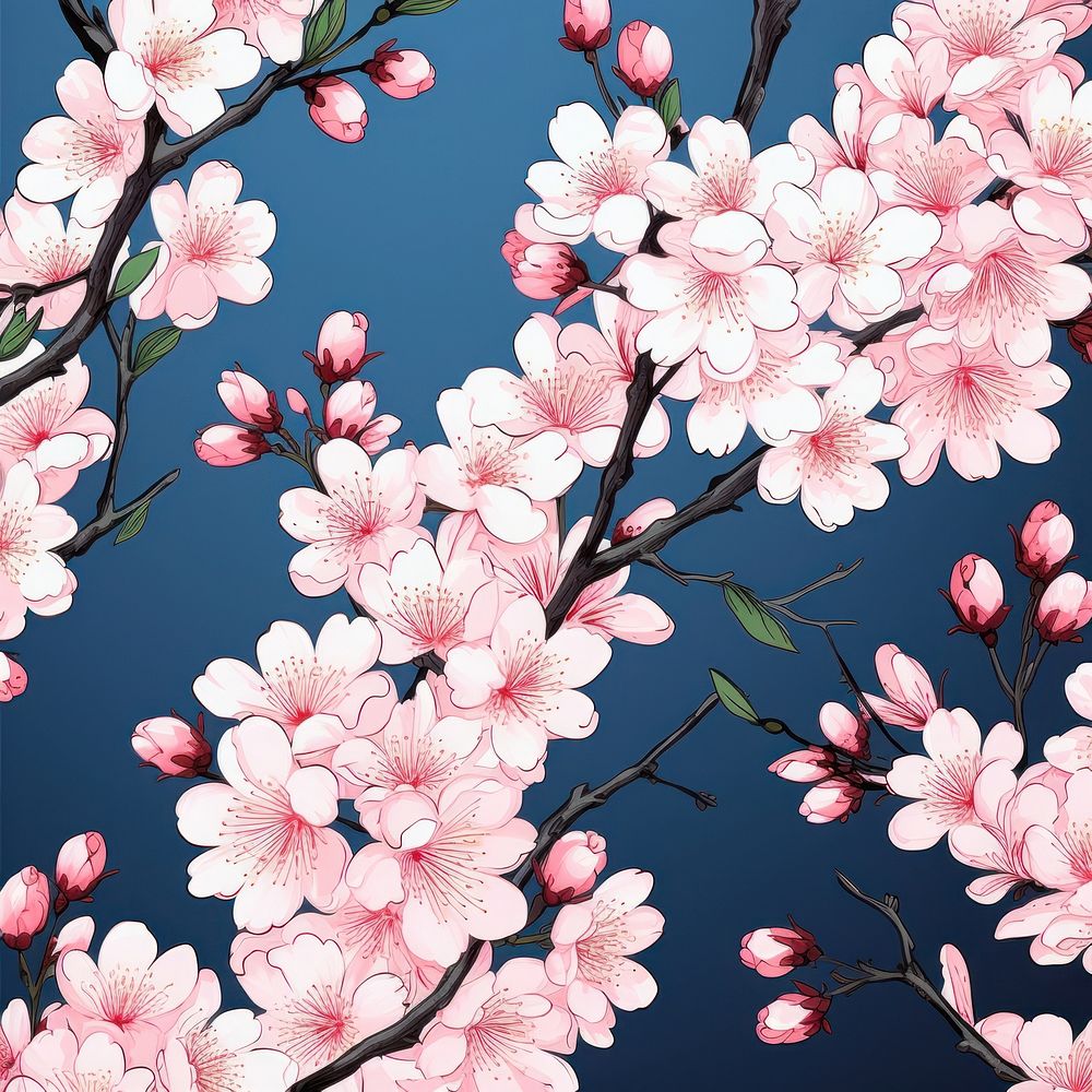 Cherry blossom flower plant petal.