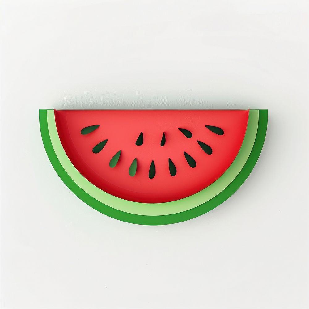 Whole watermelon paper art fruit plant food.