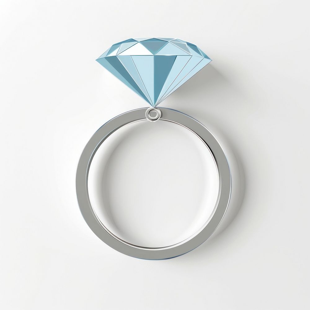 Diamond silver ring gemstone.