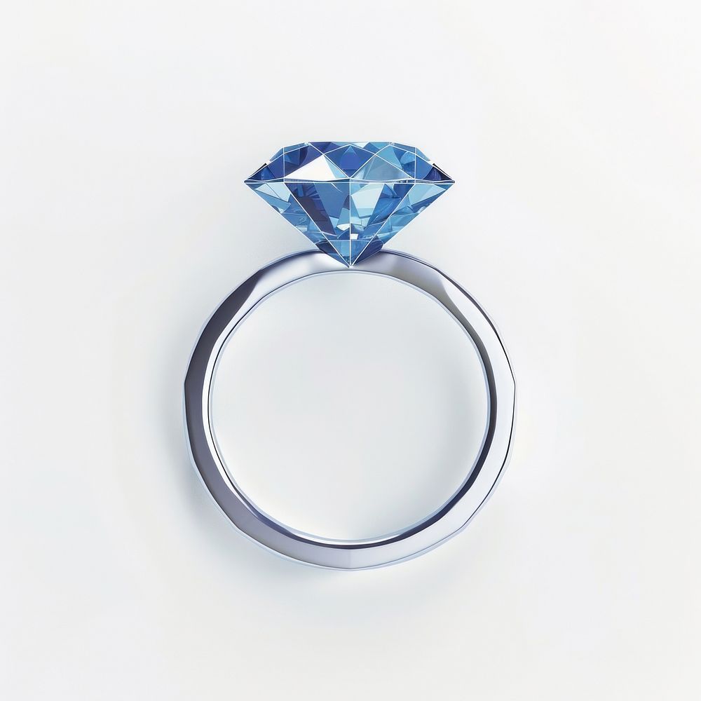 Diamond silver ring gemstone.