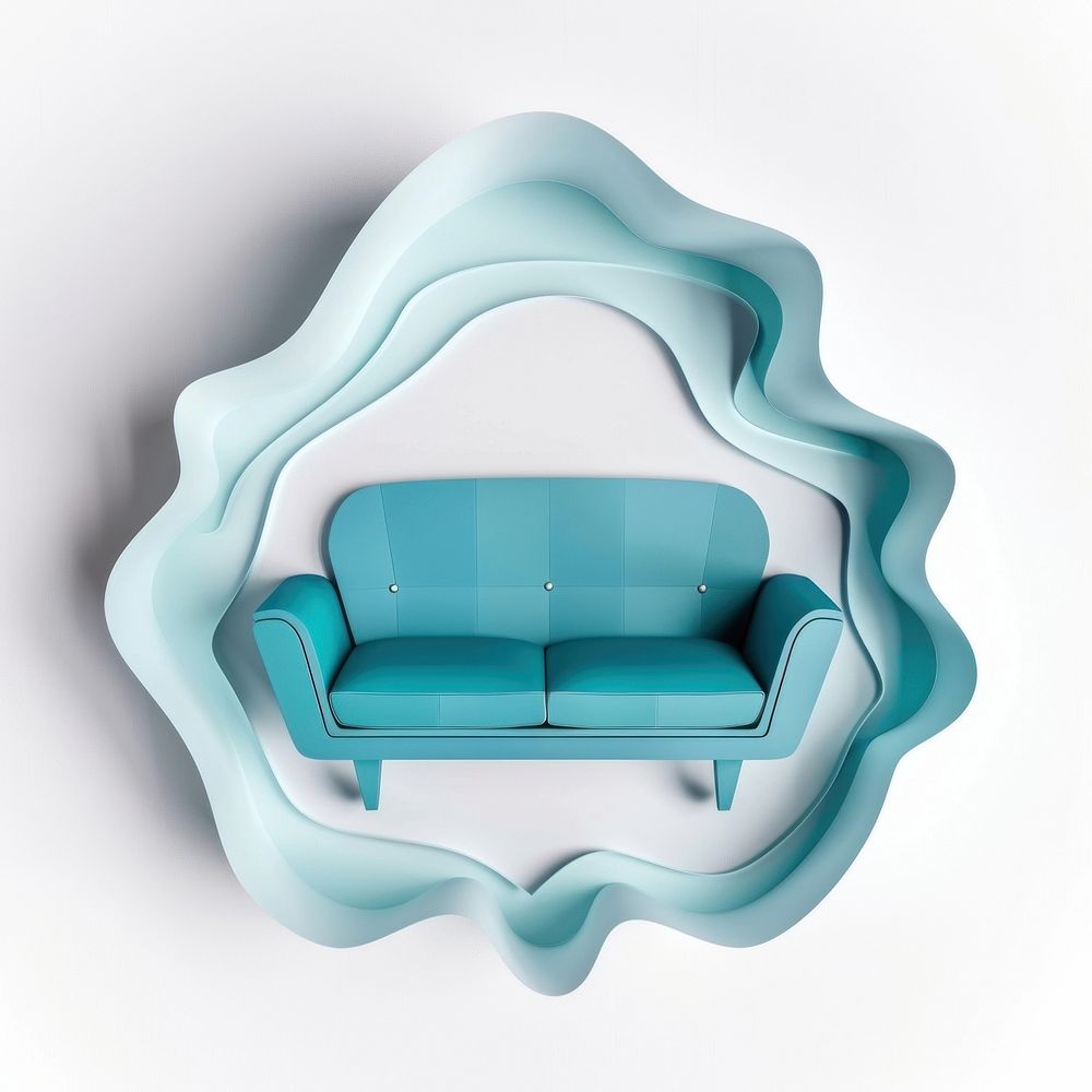 Furniture turquoise chair sofa.