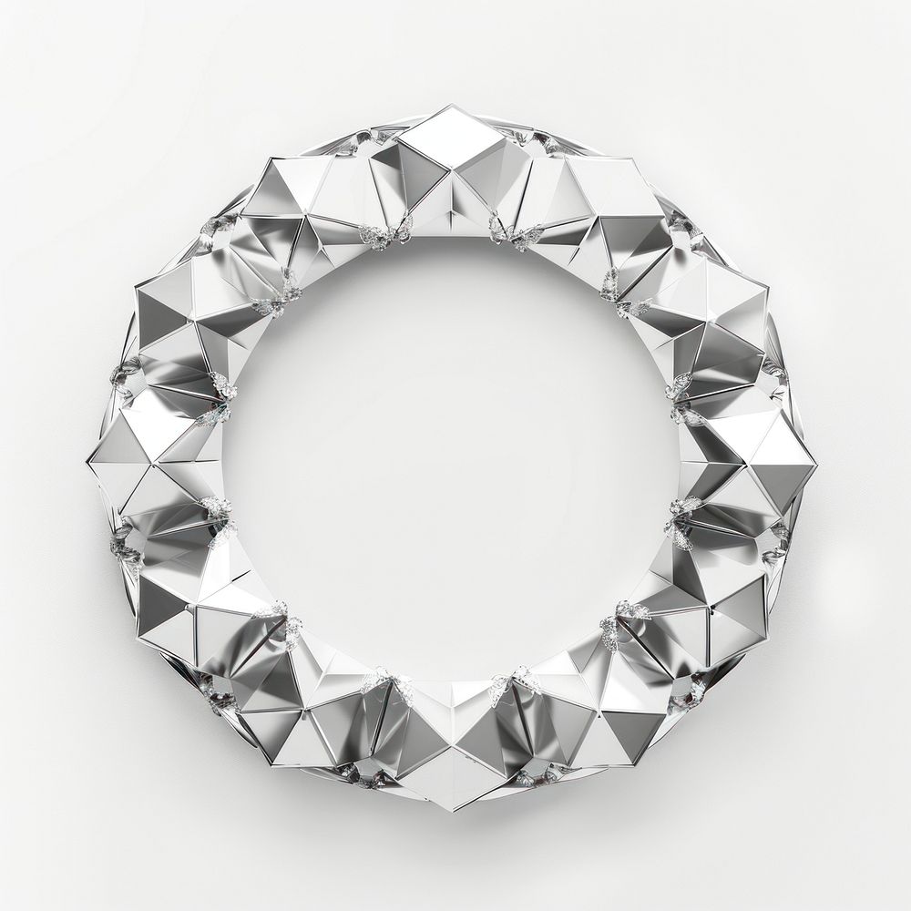 Bracelet jewelry diamond white background.