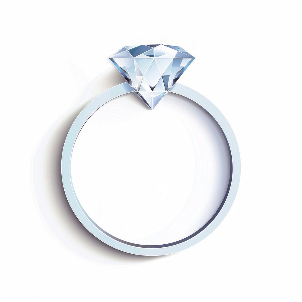 Diamond ring paper art gemstone jewelry silver.