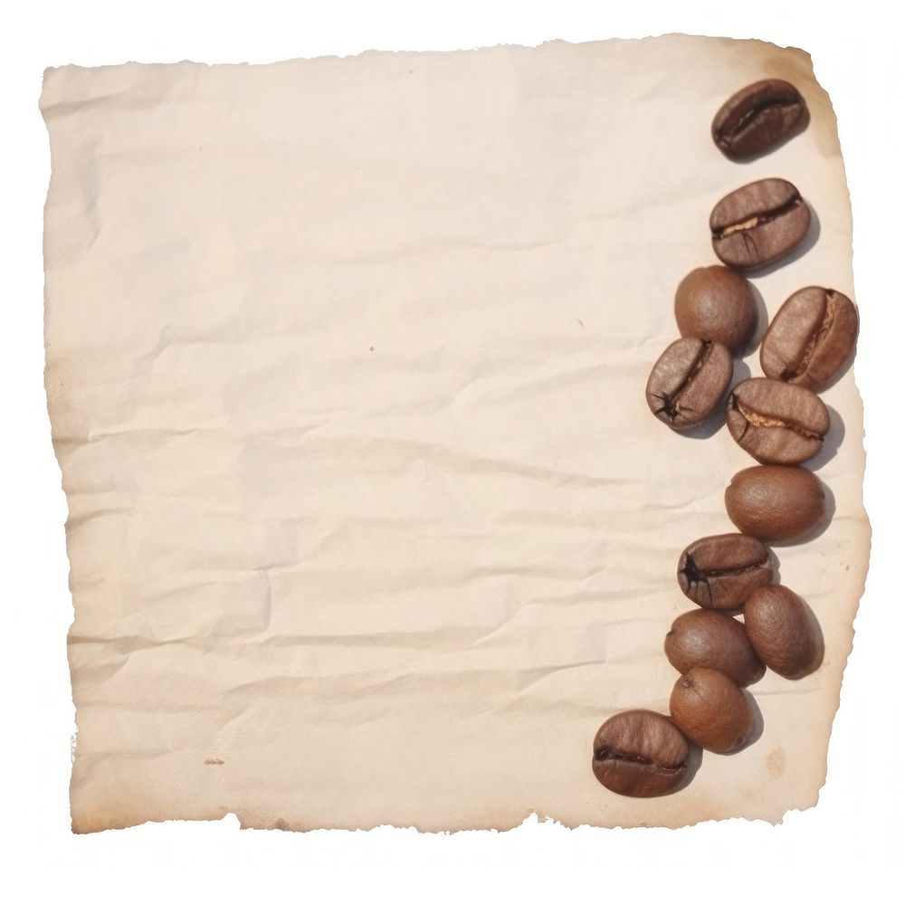 Coffee beans ripped paper backgrounds white background textured.