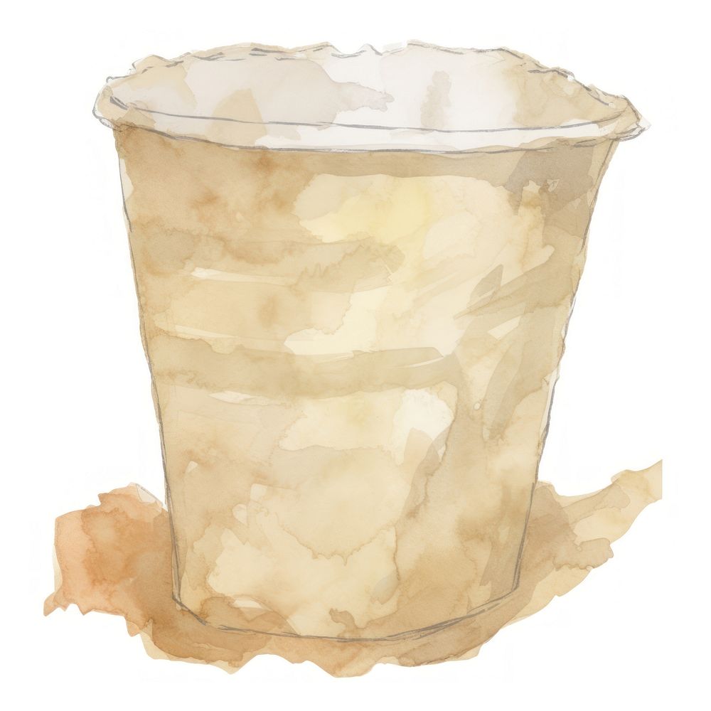 Coffee cup sketch ripped paper white background refreshment diaper.