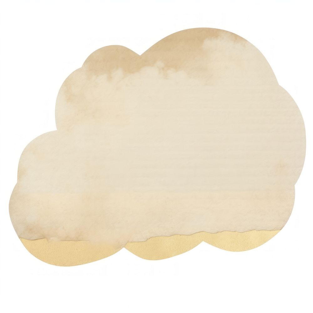 Cloud shape on ripped paper backgrounds white background rectangle.
