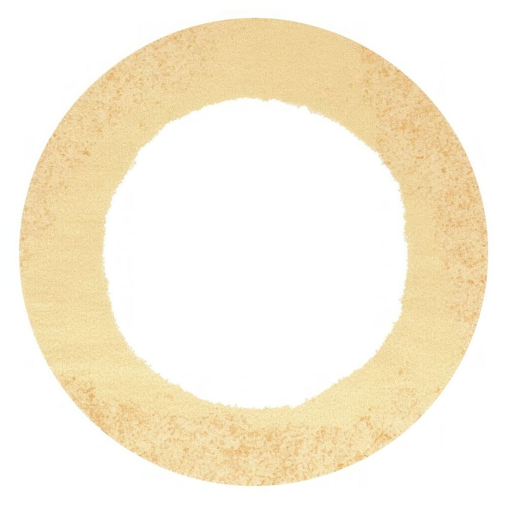 Gold glitter circle shape ripped paper white background rectangle astronomy.