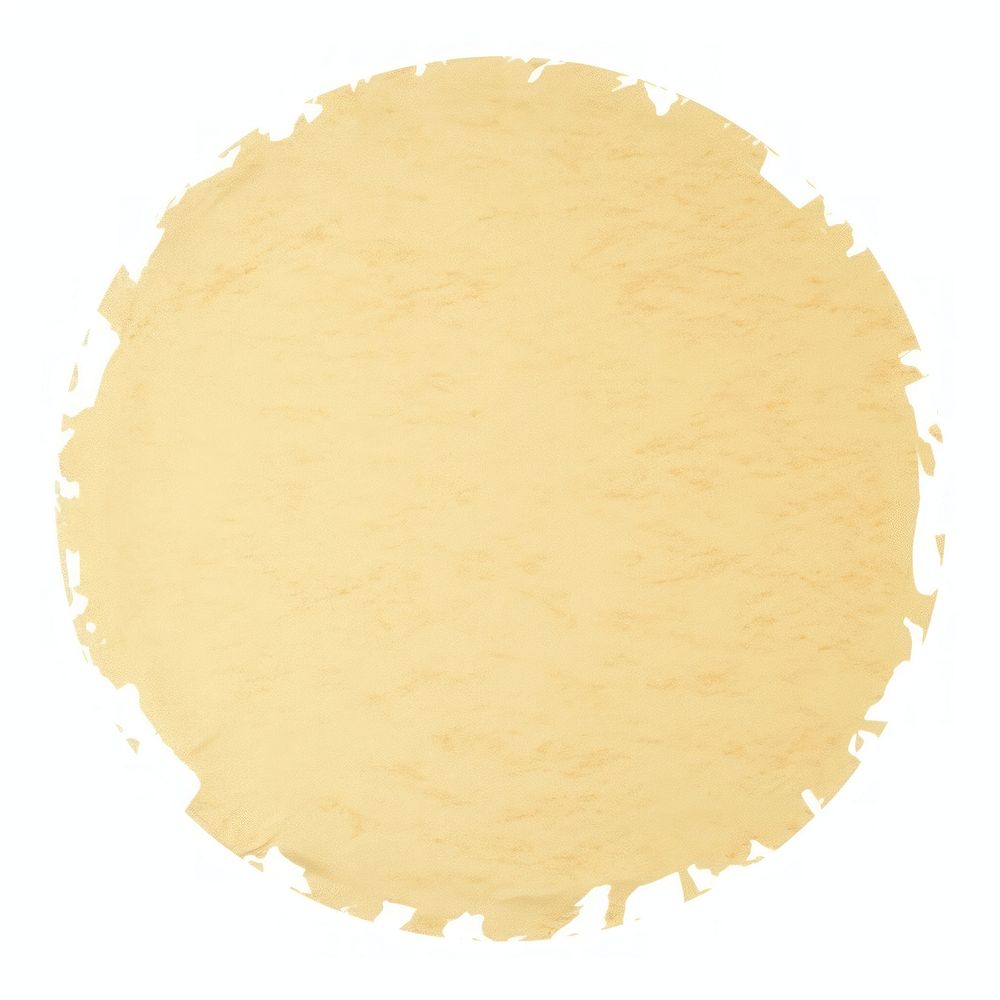 Gold glitter circle shape ripped paper powder white background microbiology.