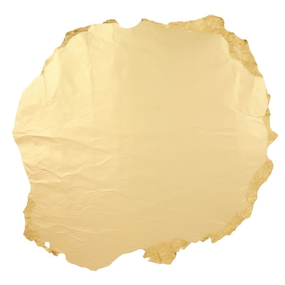 Gold shape ripped paper backgrounds white background crumpled.