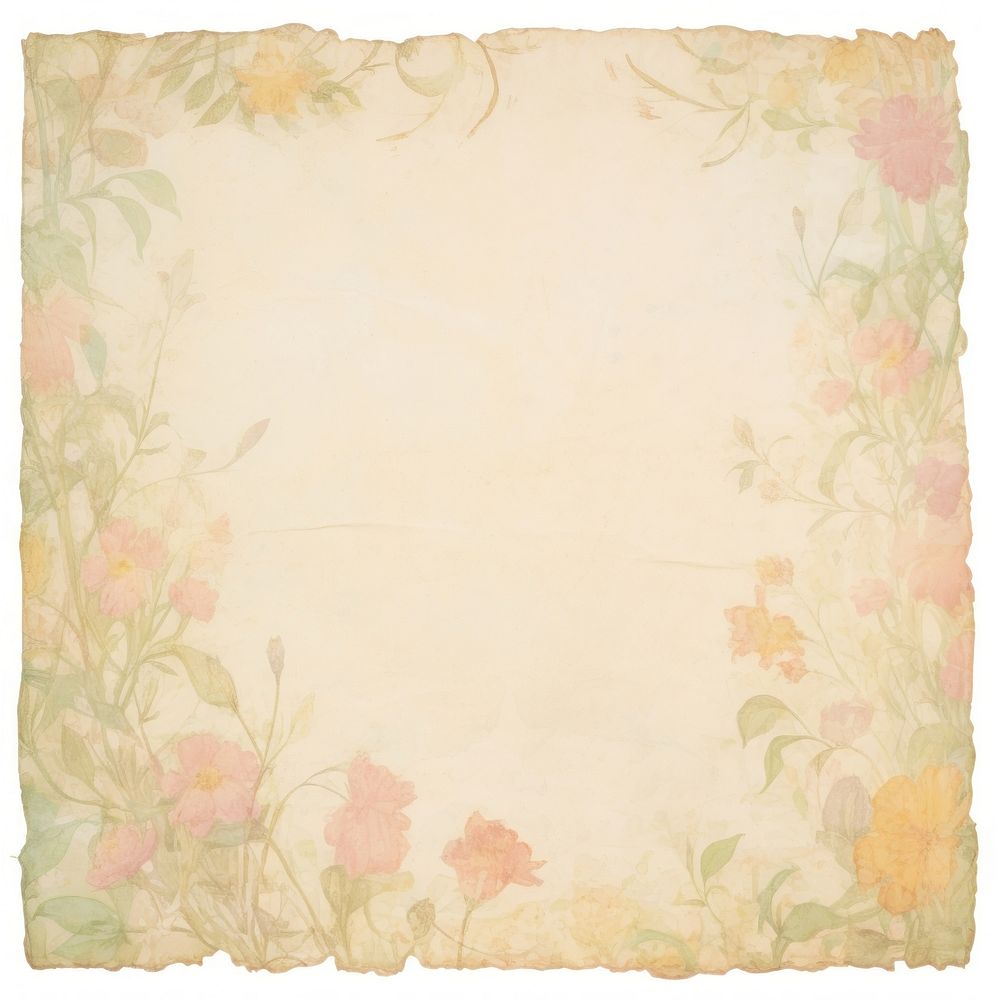 Garden floral pastel ripped paper backgrounds pattern texture.