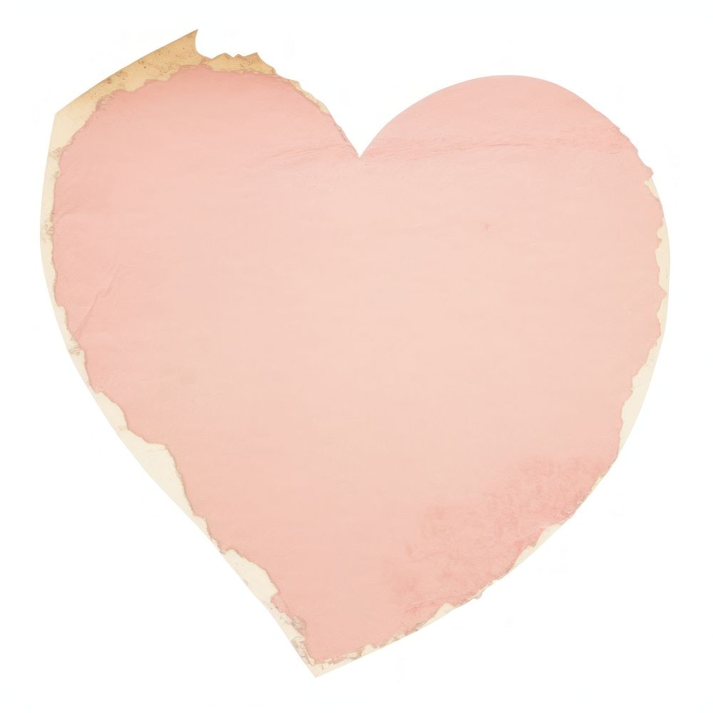 Pink heart shape ripped paper backgrounds white background rectangle.
