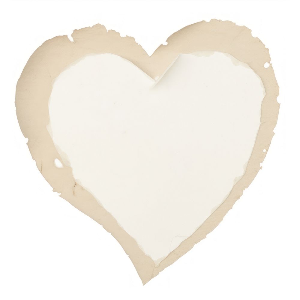 White heart shape ripped paper backgrounds white background dishware.