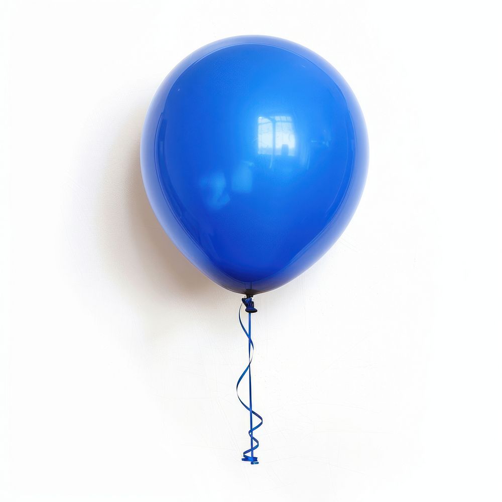 Blue balloon white background celebration anniversary.