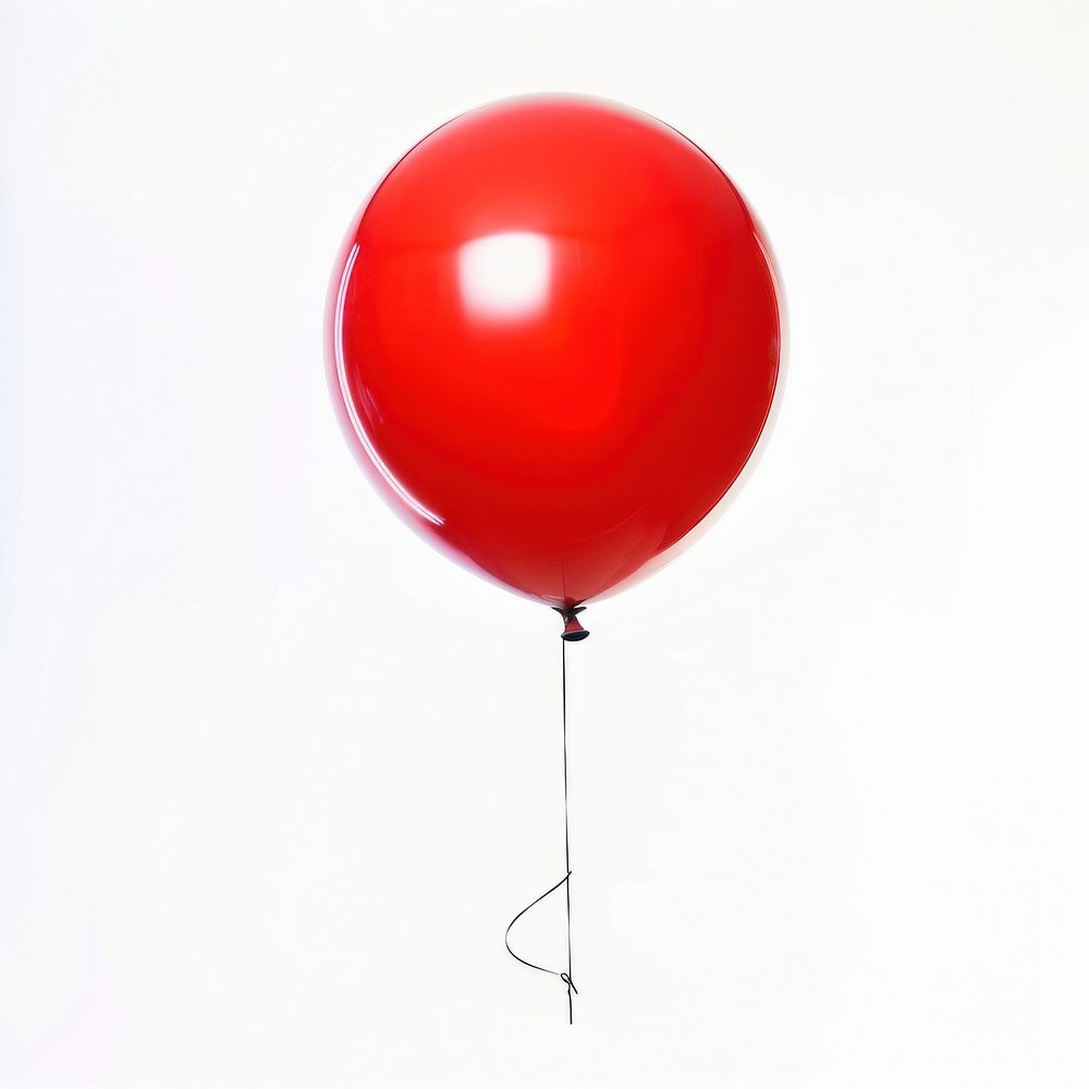 Red balloon white background celebration anniversary.