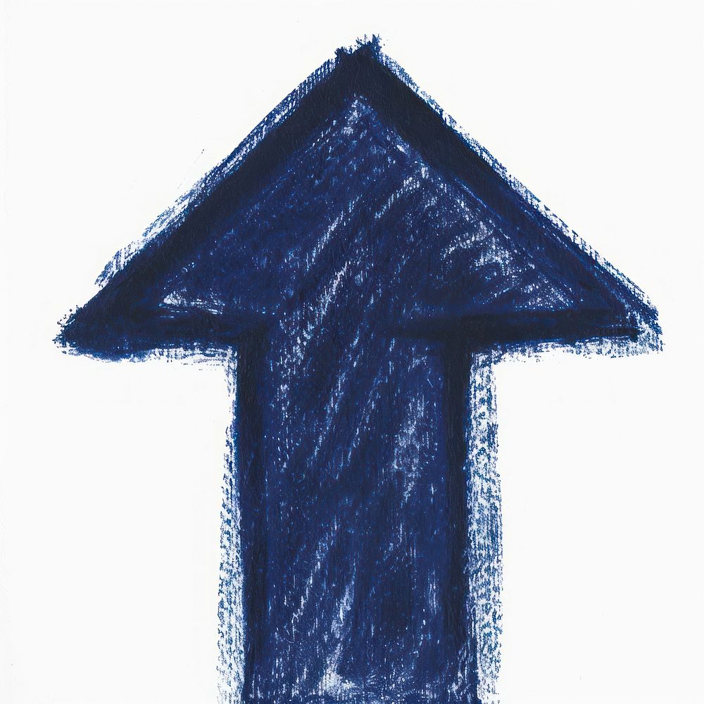 Blue arrow symbol that has the appearance of hand drawing graduation outdoors people.