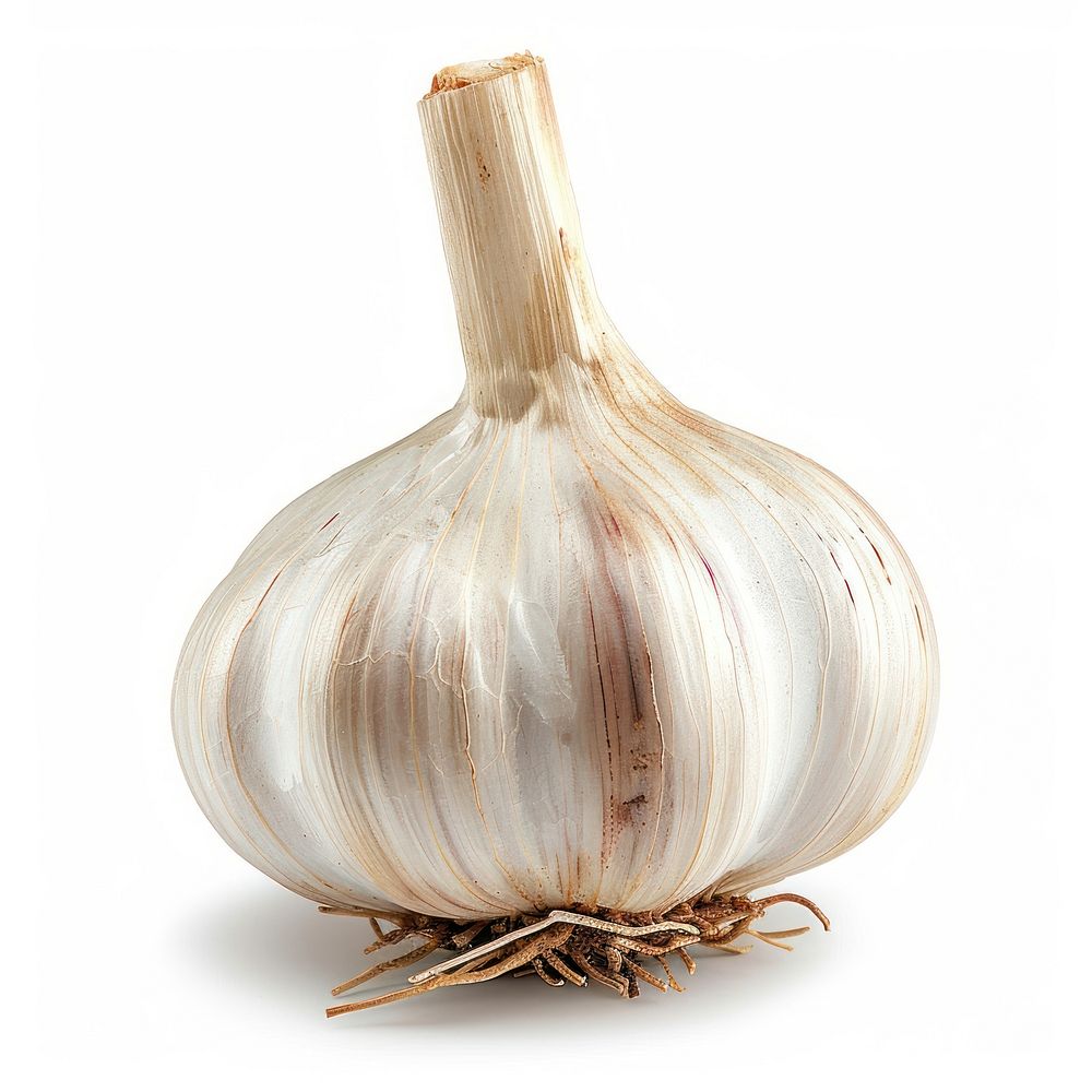 Photo of a garlic vegetable produce plant.