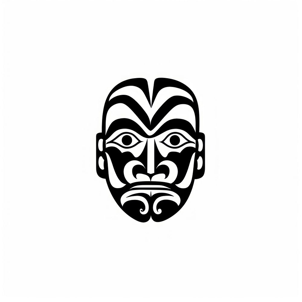 Maori stencil person human.