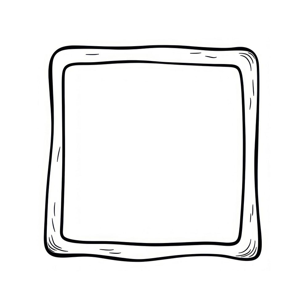 Minimal Square Frame frame line white background.