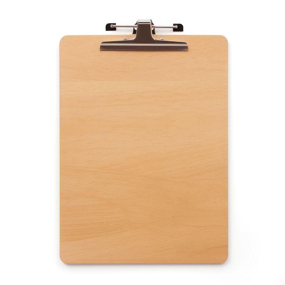 Clipboard wood white background simplicity.