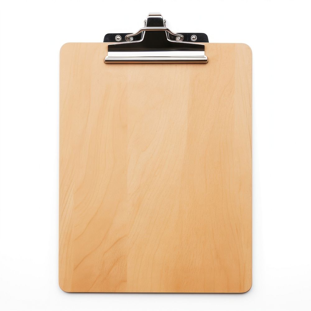Clipboard wood white background simplicity.