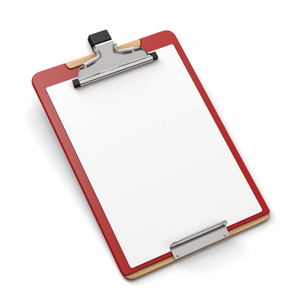 Clipboard white background rectangle document.