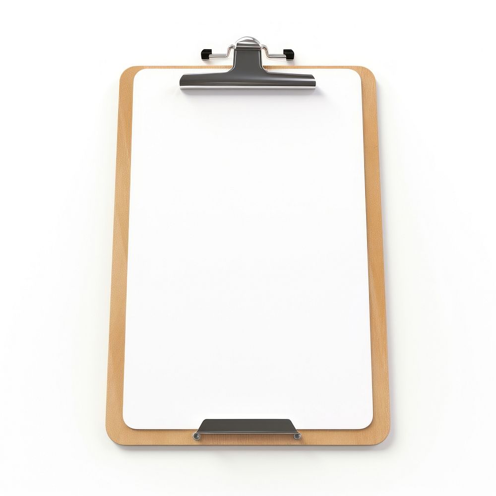 Clipboard white background rectangle document.