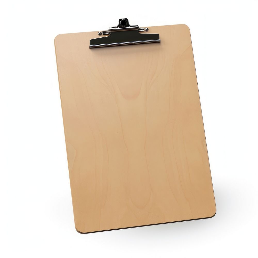 Clipboard wood white background letterbox.