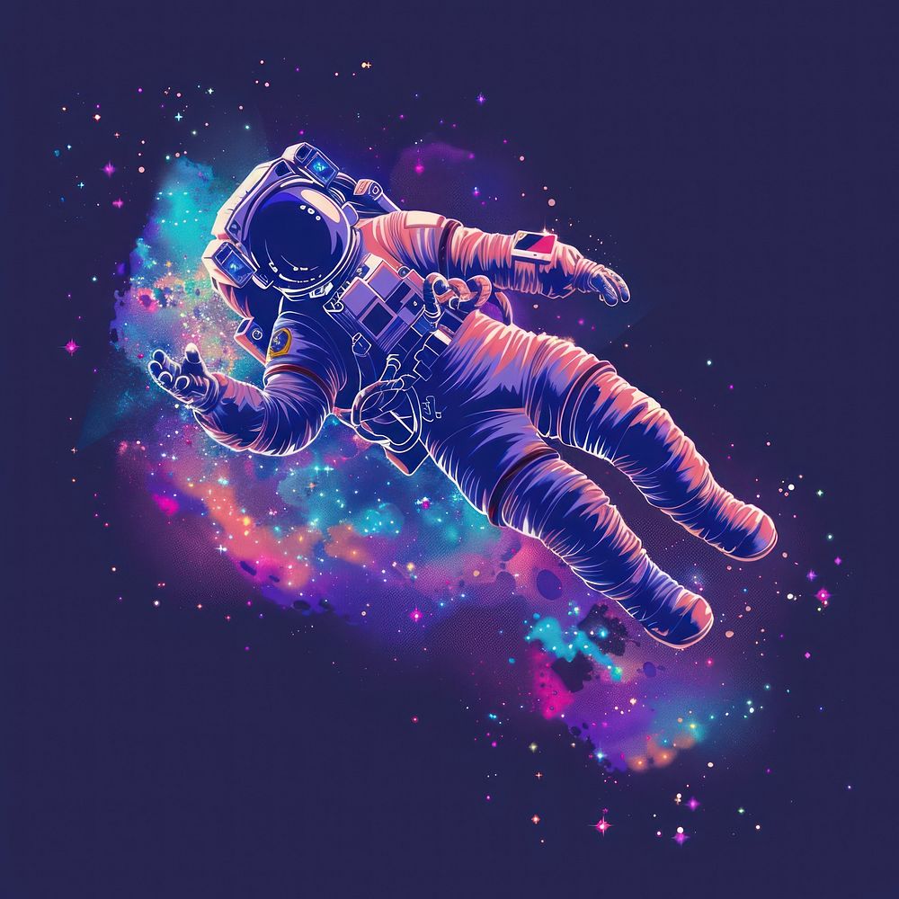 Astronaut man floating astronomy universe clothing.