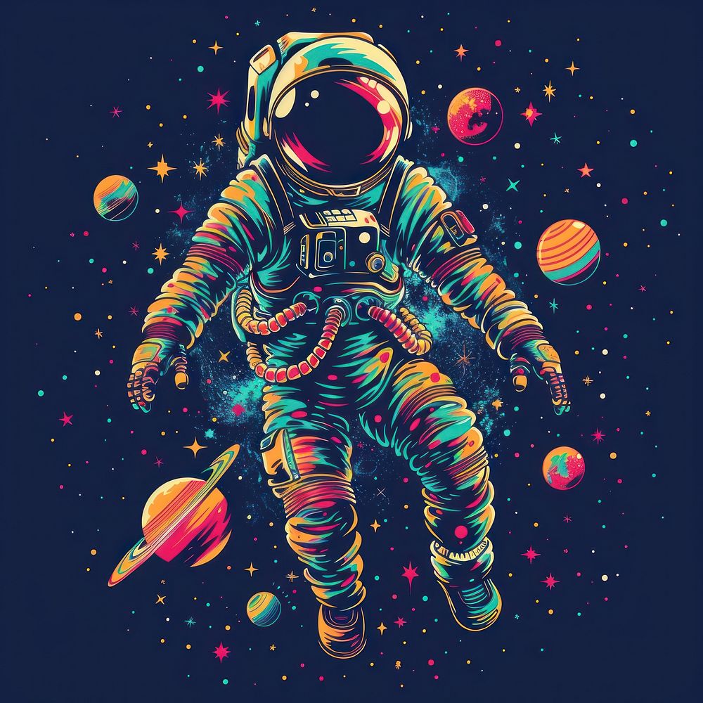Astronaut spaceguy in out space graphics art photography.