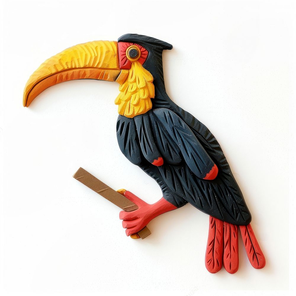 Hornbill plasticine animal toucan person.