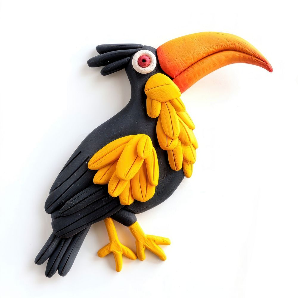 Hornbill plasticine animal toucan beak.
