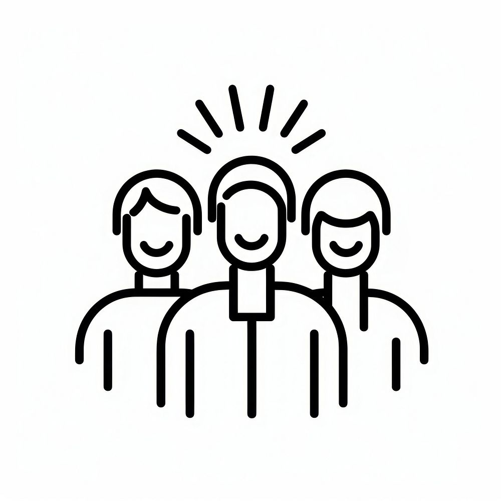 Logo of team line togetherness cooperation.