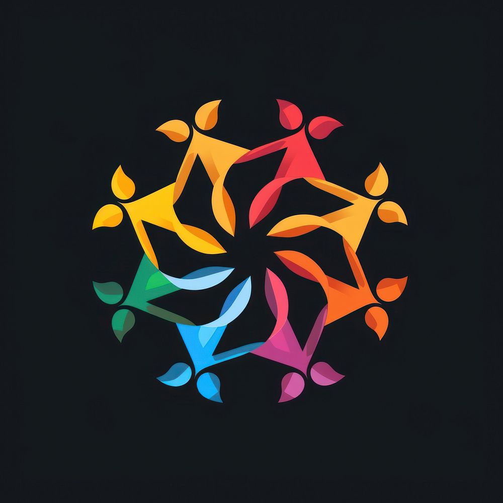 Logo of teamwork pattern symbol art.