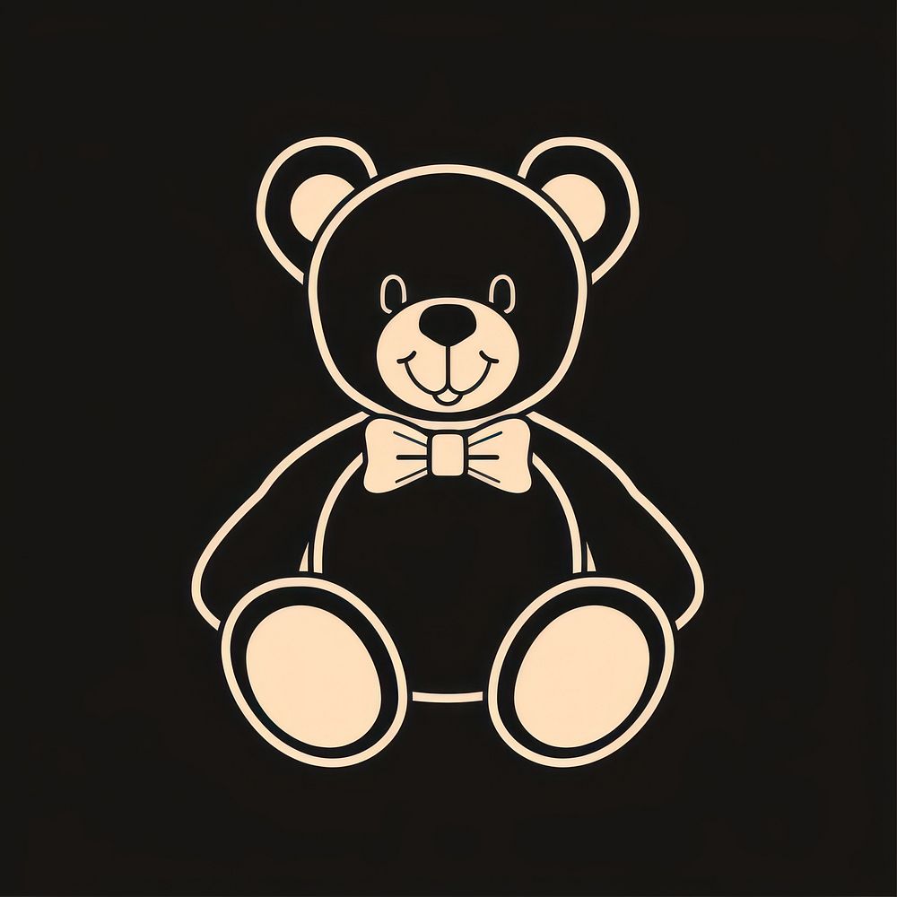 Logo of teddy bear cartoon toy representation.